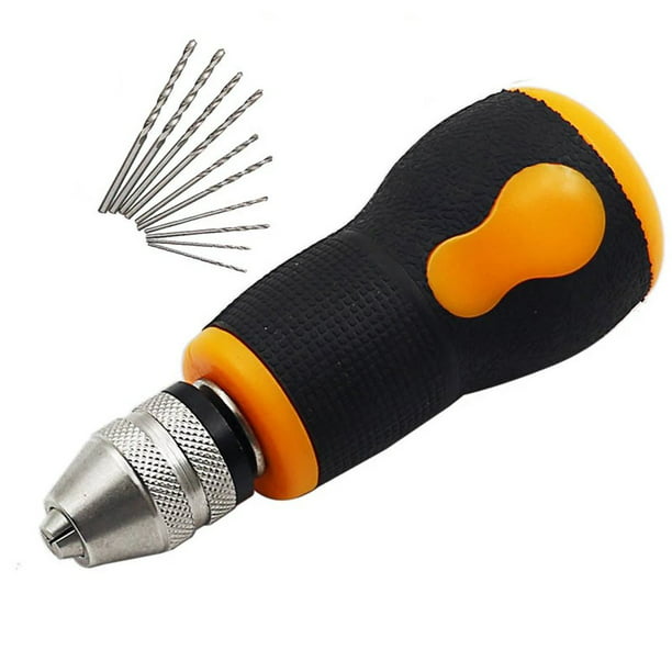 Mini Hand Drill Lightweight High Precision Non-Slip 90mm for Wooden Drilling Plastic Drilling A sixx Small Hand Drill 